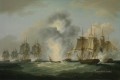スペインの宝船を捕獲する 4 隻のフリゲート艦 1804 年 フランシス・サルトリウス海戦による